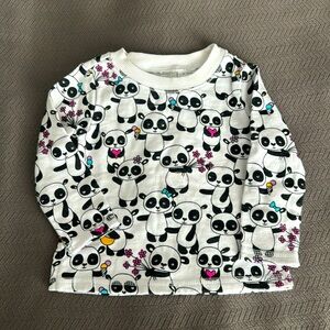 EUC baby girl panda sweater 6-9 months